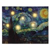 Hastings Home Lighted Wall Art Canvas with Timer, Van Gogh Starry Night Printed Décor, LED Changing Lights, 16x20 734366YBI